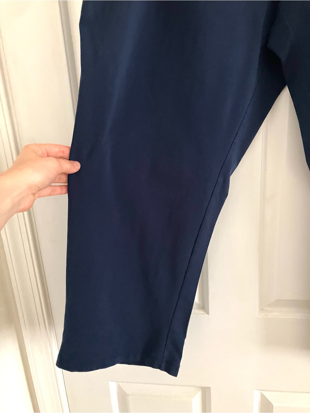 Catherine’s Navy Blue Cotton elastic waist breathable pants 2x Petite - Picture 2 of 7